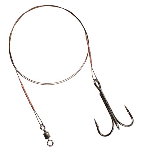 Mikado Carp 2 x Stahlvorfach 40cm mit Drilling #4 und Wirbel #5 Mikado Carp 2 x Stahlvorfach 40cm mit Drilling #4 und Wirbel #5 von Mikado Carp