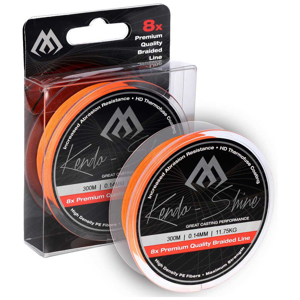 Mikado Kendo Shine Braided Line 300 M Orange 0.200 mm von Mikado