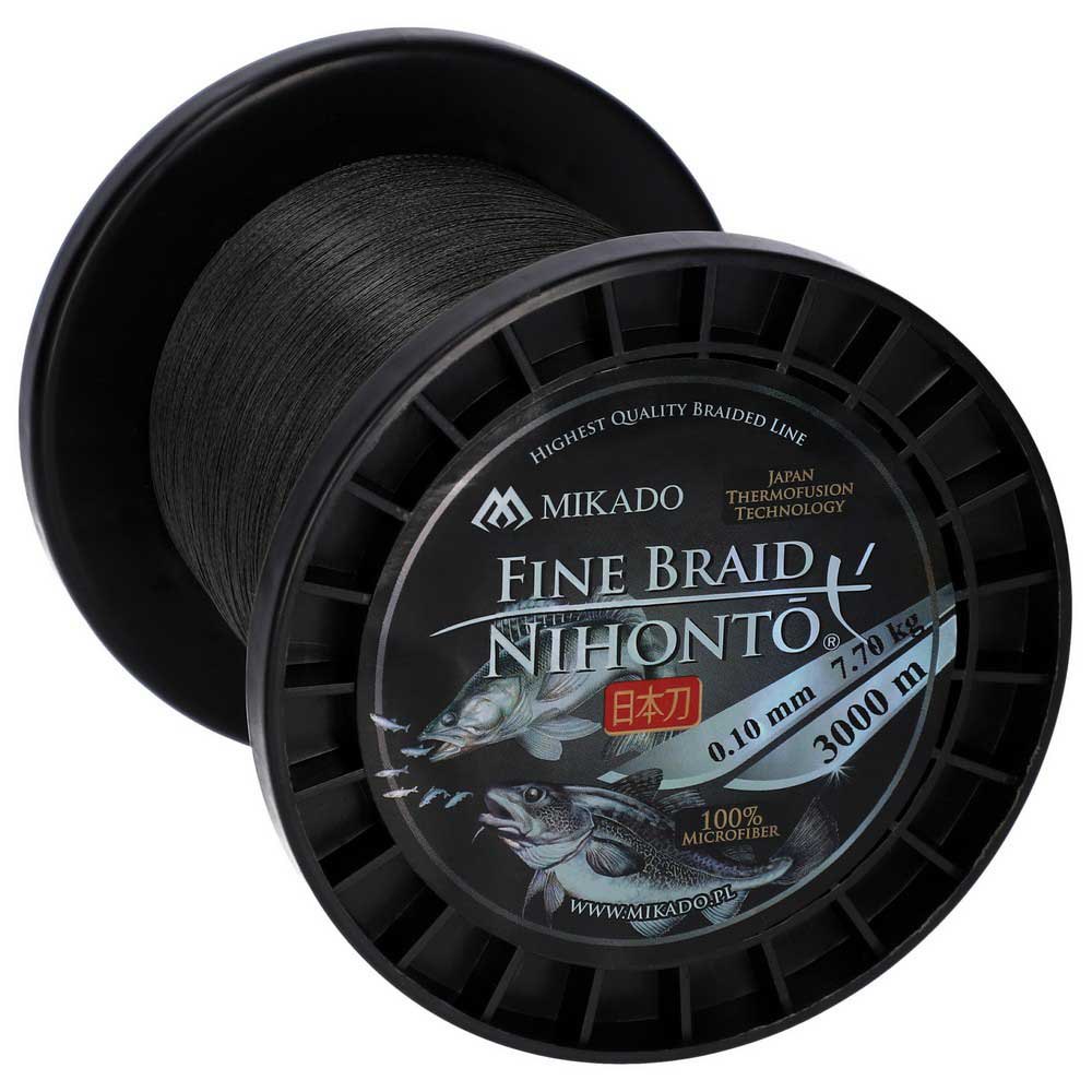 Mikado Nihonto Fine Braided Line 3000 M Schwarz 0.060 mm von Mikado