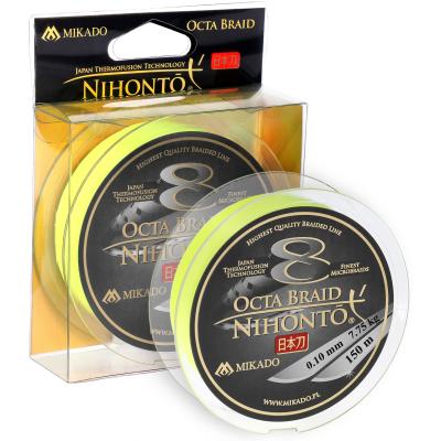 Mikado Nihonto Octa Braid - 0.14mm/10.15Kg/150M - Fluo Gelb von Mikado