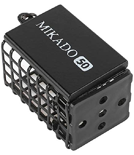 Mikado" eckiger schwarzer Futterkorb 25x30x44mm von 10g bis 80g erhältlich Feeder with Bottom (60g) von Mikado