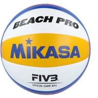 MIKASA ÖVV Österreichischer Volleyballverband Volleyballverband BV550C Beach Pro Beachvolleyball - blau/gelb/weiß 5 von Mikasa