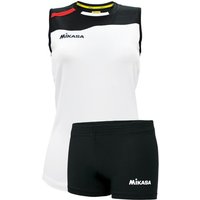 MIKASA Volleyball Trikot Set Damen weiß/schwarz/rot L von Mikasa