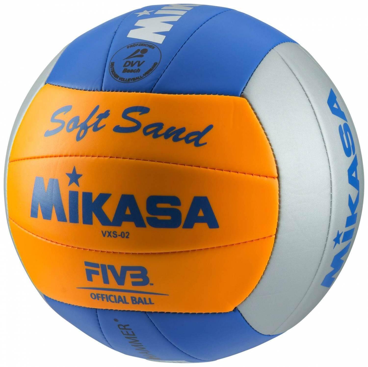 Mikasa Beachvolleyball Soft Sand (5, 006 grau/orange/blau) von Mikasa