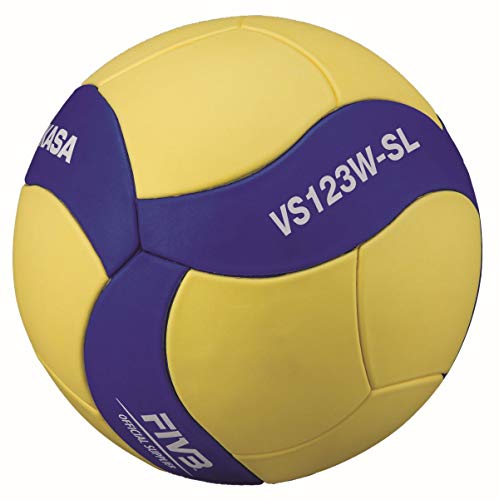 MIKASA Unisex – Erwachsene VS123W-SL Volleyball, blau, 5 von Mikasa