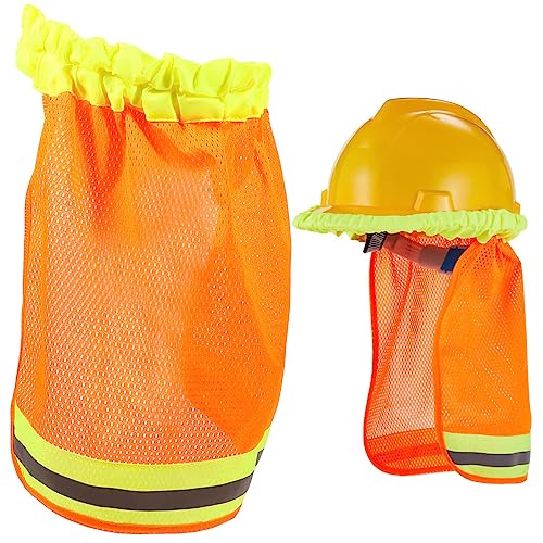 Hutkrempe Eines Arbeiters Fischerhut Schutzhelm Hals Sonnenschutz Hut Sonnenblende Helm Sonnenblende Hut Mit Krempe Kühlender Hut Harter Hut Hals Babymütze Netz Uv Polyester Orange Mikikit von Mikikit