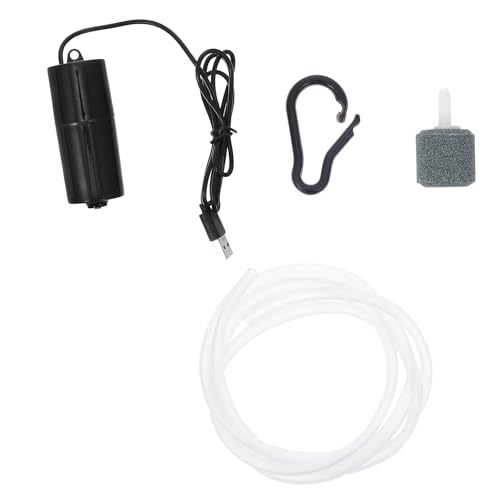 Mikikit Leise Usb Aquarium Luftpumpe, Tragbare Sauerstoffpumpe FüR Aquarien, Mini Oxygen Aerator Mit Silikonschlauch, Ideal FüR Zuhause Und BüRo, Schwarz Mikikit Leise Usb Aquarium Luftpumpe, Tragbare Sauerstoffpumpe FüR Aquarien, Mini Oxygen Aerator Mit Silikonschlauch, Ideal FüR Zuhause Und BüRo, Schwarz von Mikikit