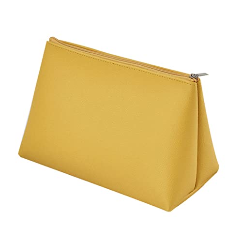 Mikinona 1Stk einfache Kosmetiktasche tragbare Kosmetiktasche Fitness Bag Aufbewahrungstasche Münzbeutel Frauen Make-up-Taschen einfache Schminktasche wasserdichte Reisetasche PVC Yellow von Mikinona