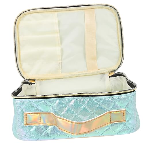 Mikinona Multifunktionale Aufbewahrungstasche Tragbarer Make-up-Organizer Kamera Reisetasche Diamant-Aufbewahrungstasche Wasserdichter Kulturbeutel Reise-Kosmetiktasche Legierung Blue von Mikinona