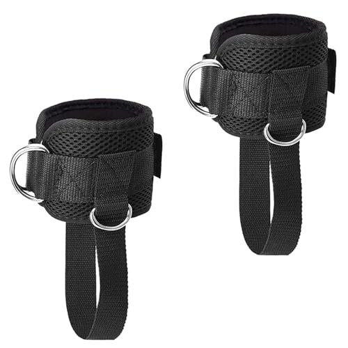Gewichtsmanschetten, Fußschlaufen Kabelzug, 2 Stück Fitnessgeräte Zughilfen Krafttraining Fußmanschetten mit 2 D-Ringen, Verstellbarer Ankle Straps für Fitness Training und Beintraining Gewichtsmanschetten, Fußschlaufen Kabelzug, 2 Stück Fitnessgeräte Zughilfen Krafttraining Fußmanschetten mit 2 D-Ringen, Verstellbarer Ankle Straps für Fitness Training und Beintraining von Mikiuly