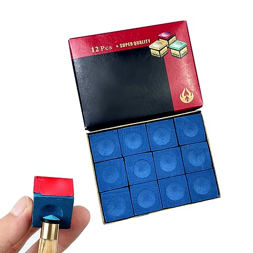 Mikiuly Billardkreide, Billard Queue Kreide, Billard Kreide, Billardkreide Blau, Kreide Für Billardqueues, Billard Kreide Für Amateure Und Profis, 12 Stück Im Karton, Blau Mikiuly Billardkreide, Billard Queue Kreide, Billard Kreide, Billardkreide Blau, Kreide Für Billardqueues, Billard Kreide Für Amateure Und Profis, 12 Stück Im Karton, Blau von Mikiuly