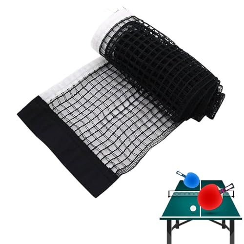 Tischtennisnetz,Tischtennis-Netz,Polyester Tischtennis Ersatznetz,Schwarz Tisch Tennis Netz,Tragbar,Faltbar,für kaputtes Tischtennisnetz zu ersetzen von Mikiuly