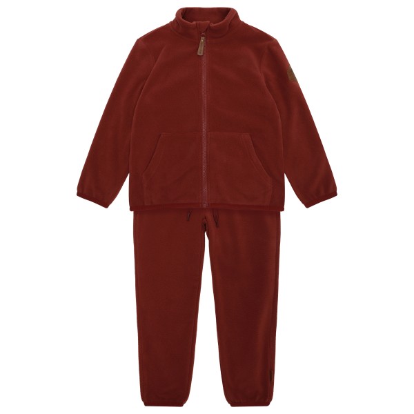 Mikk-Line - Kid's Fleece Set Recycled - Fleecejacke Gr 116 rot von Mikk-Line