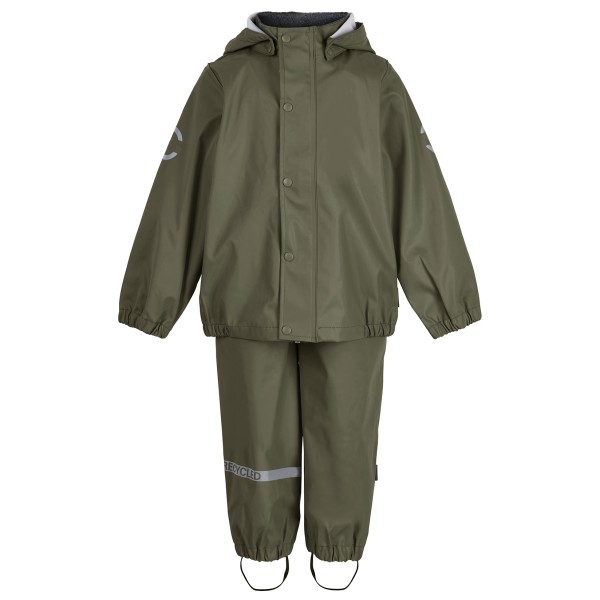 Mikk-Line - Kid's PU Rain w. Suspension Recycled Gr 74 oliv von Mikk-Line