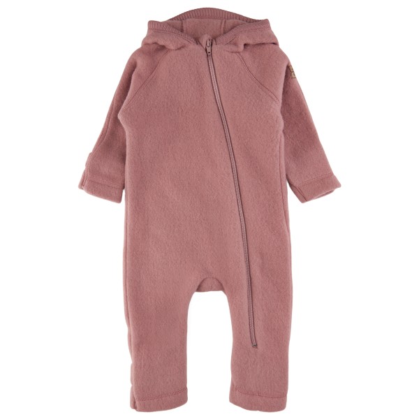 Mikk-Line - Wool Baby Suit with Ears - Overall Gr 104 rosa von Mikk-Line