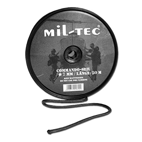 Mil-Tech Unisex – Erwachsene Commando-Seil-15942002-007 Commando-Seil, Schwarz, Einheitsgröße von Mil-Tec