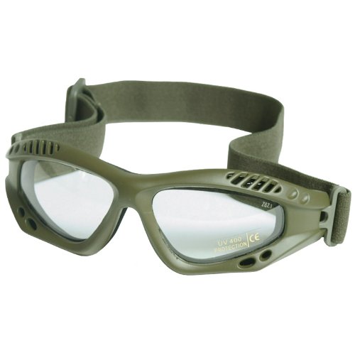 Mil-Tec Commando Goggles Air Pro Klar Lens Oliv Rahmen von Mil-Tec