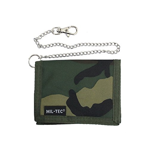 Mil-Tec Geldbörse Mit Kartenhalter, Sicherheitskette Gr. Small, Woodland Mil-Tec Geldbörse Mit Kartenhalter, Sicherheitskette Gr. Small, Woodland von Mil-Tec