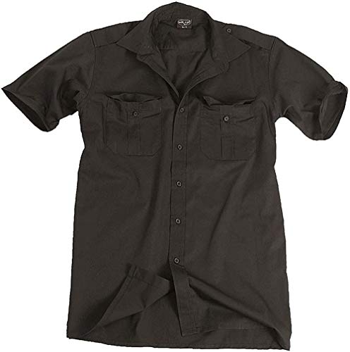 Mil-Tec Herren Skjorte-10932002 Hemd, Schwarz, S EU von Mil-Tec