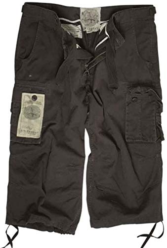 Mil-Tec Herren Luchtgevecht 3/4 broek voor het wassen van hout Shorts, Schwarz, S EU von Mil-Tec