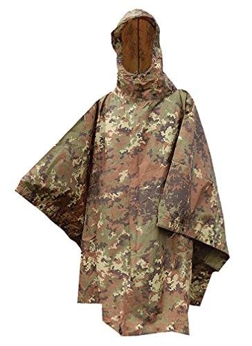 Mil-Tec Regenponcho Unisex • US Poncho aus reißfestem Ripstop Material • Mehrzweck Regenponcho Herren & Damen • Wasserdicht & extra lang • Outdoor Regenjacke, Regencape,Regenmantel • VEGETATO W/L Mil-Tec Regenponcho Unisex • US Poncho aus reißfestem Ripstop Material • Mehrzweck Regenponcho Herren & Damen • Wasserdicht & extra lang • Outdoor Regenjacke, Regencape,Regenmantel • VEGETATO W/L von Mil-Tec