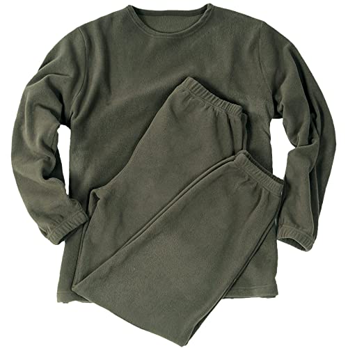 Mil-Tec Thermofleece Unterwäsche Set • Thermounterwäsche Herren • Lange Unterhose + Longsleeve Herren • Thermounterhemd + Thermohose • Outdoor Unterwäsche Männer • Funktionsunterwäsche • Oliv, M Mil-Tec Thermofleece Unterwäsche Set • Thermounterwäsche Herren • Lange Unterhose + Longsleeve Herren • Thermounterhemd + Thermohose • Outdoor Unterwäsche Männer • Funktionsunterwäsche • Oliv, M von Mil-Tec
