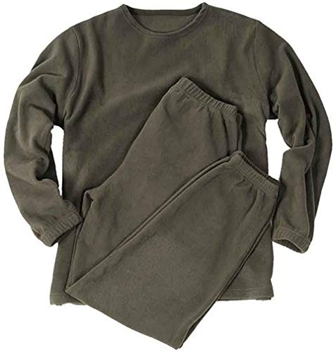 Mil-Tec Thermofleece Unterwäsche Set • Thermounterwäsche Herren • Lange Unterhose + Longsleeve Herren • Thermounterhemd + Thermohose • Outdoor Unterwäsche Männer • Funktionsunterwäsche • Oliv, S Mil-Tec Thermofleece Unterwäsche Set • Thermounterwäsche Herren • Lange Unterhose + Longsleeve Herren • Thermounterhemd + Thermohose • Outdoor Unterwäsche Männer • Funktionsunterwäsche • Oliv, S von Mil-Tec