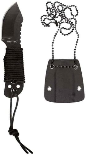 Mil-Tec Unisex – Erwachsene Paracord Neck Knife, Schwarz, 10.5 cm Mil-Tec Unisex – Erwachsene Paracord Neck Knife, Schwarz, 10.5 cm von Mil-Tec