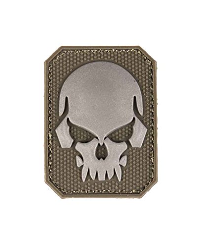 Mil-Tec Patch 3D Skull PVC m. Klett small Oliv von Mil-Tec