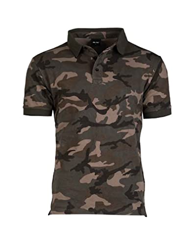 Mil-Tec Poloshirt Prewash Co. Pikee Woodland Gr.M von Mil-Tec