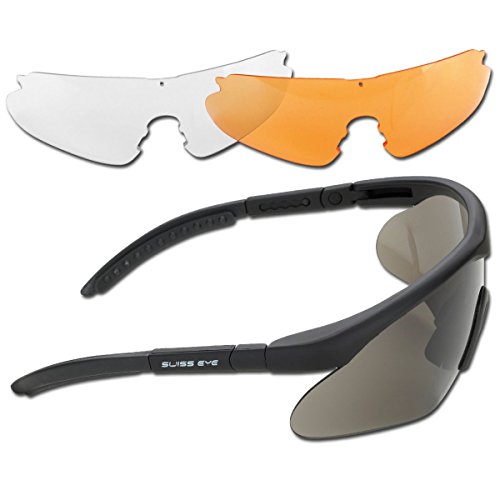 Mil-Tec Swiss SWISSEYE Raptor Sicherheitbrille, Rubber Black, one Size Mil-Tec Swiss SWISSEYE Raptor Sicherheitbrille, Rubber Black, one Size von Mil-Tec