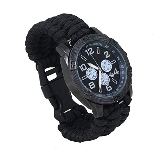 Mil-Tec Unisex – Erwachsene Paracord Uhr, Schwarz, M Mil-Tec Unisex – Erwachsene Paracord Uhr, Schwarz, M von Mil-Tec