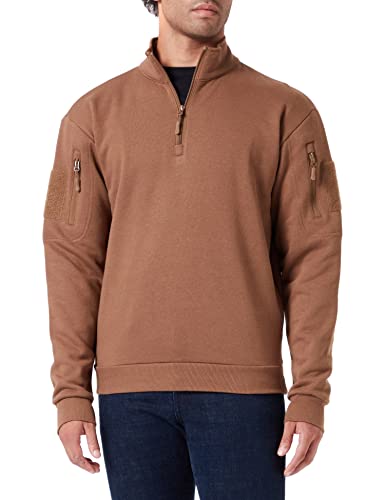 Mil-Tec Tactical Sweatshirt (Unisex) • Pullover mit Zipper • Sweater mit Kragen • Atmungsaktives Sweatshirt Damen & Herren • Warmer Pulli für Arbeit, Freizeit, Outdoor • Dark Coyote, XXL Mil-Tec Tactical Sweatshirt (Unisex) • Pullover mit Zipper • Sweater mit Kragen • Atmungsaktives Sweatshirt Damen & Herren • Warmer Pulli für Arbeit, Freizeit, Outdoor • Dark Coyote, XXL von Mil-Tec