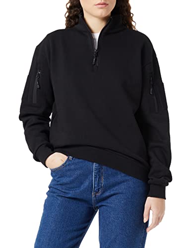 Mil-Tec Tactical Sweatshirt (Unisex) • Pullover mit Zipper • Sweater mit Kragen • Atmungsaktives Sweatshirt Damen & Herren • Warmer Pulli für Arbeit, Freizeit, Outdoor • Schwarz, XXL Mil-Tec Tactical Sweatshirt (Unisex) • Pullover mit Zipper • Sweater mit Kragen • Atmungsaktives Sweatshirt Damen & Herren • Warmer Pulli für Arbeit, Freizeit, Outdoor • Schwarz, XXL von Mil-Tec