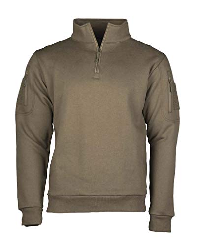 Mil-Tec Tactical Sweatshirt (Unisex) • Pullover mit Zipper • Sweater mit Kragen • Atmungsaktives Sweatshirt Damen & Herren • Warmer Pulli für Arbeit, Freizeit, Outdoor • Ranger Grün, S Mil-Tec Tactical Sweatshirt (Unisex) • Pullover mit Zipper • Sweater mit Kragen • Atmungsaktives Sweatshirt Damen & Herren • Warmer Pulli für Arbeit, Freizeit, Outdoor • Ranger Grün, S von Mil-Tec