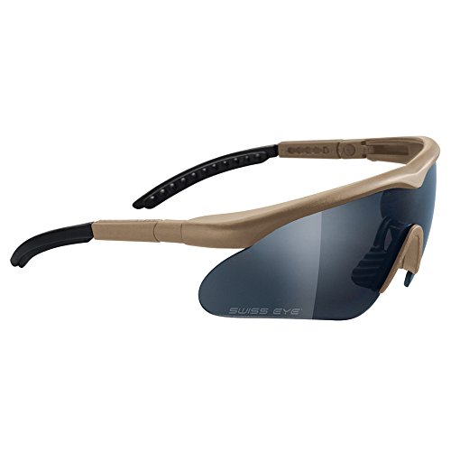 Mil-Tec Swiss Eye Raptor Ballistic Sonnenbrille, Schwarz, Coyote oder Olivgrün (Coyote) von Mil-Tec