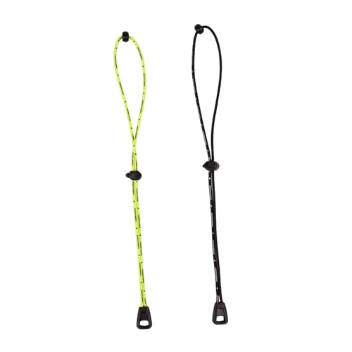 Milageto 2 Stück Elastisches Seil Lanyard Bungee-Seil Abreißbares Elastisches Seil Wanderstockhalter Riemen für Camping, Klettern Wandern von Milageto