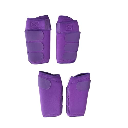 Milageto 4-teiliges Pferdestiefel-Set, Pferdeschutz, Wiederverwendbare Unterstützung, verstellbare Neopren-Beinabdeckungen für den Außenbereich, bequem, LILA, 27CM Milageto 4-teiliges Pferdestiefel-Set, Pferdeschutz, Wiederverwendbare Unterstützung, verstellbare Neopren-Beinabdeckungen für den Außenbereich, bequem, LILA, 27CM von Milageto