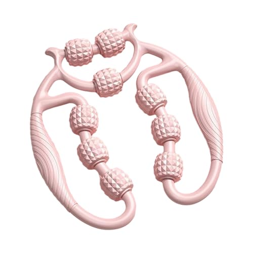 Milageto Arm-Bein-Massagegerät, 9 Räder, Muskelrolle, Entspannungsmassagegerät, Klemme, Beinrolle, kreisförmige Beinklemme für Fitnessstudio, Outdoor, ROSA Milageto Arm-Bein-Massagegerät, 9 Räder, Muskelrolle, Entspannungsmassagegerät, Klemme, Beinrolle, kreisförmige Beinklemme für Fitnessstudio, Outdoor, ROSA von Milageto