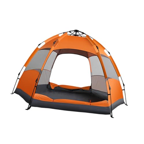 Milageto Automatisches Campingzelt, Reisezelt, wetterfest, belüftet, regenfest, schnell aufzubauendes Zelt für Trekking- und Rucksackausflüge, Orange von Milageto