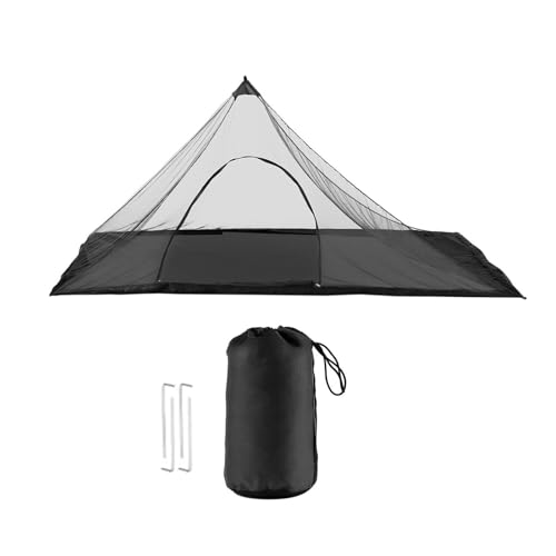 Milageto Bivy Zelt Schlafnetz Zelt Reißverschluss Tür kompaktes Dreieck Einzelperson Zelt Oxford Stoff für Trekking Camping Rucksacking, Schwarz von Milageto