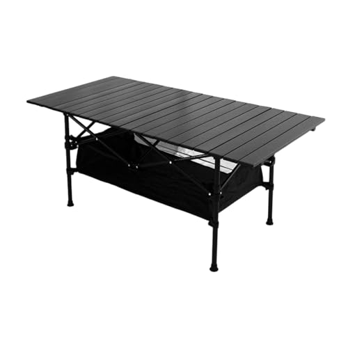 Milageto Campingtisch, Picknicktisch, Möbel, aufrollbarer Campingtisch mit Tragetasche für Outdoor, Strand, Kochen, Grillen, Garten, 95cmx55cmx50cm von Milageto