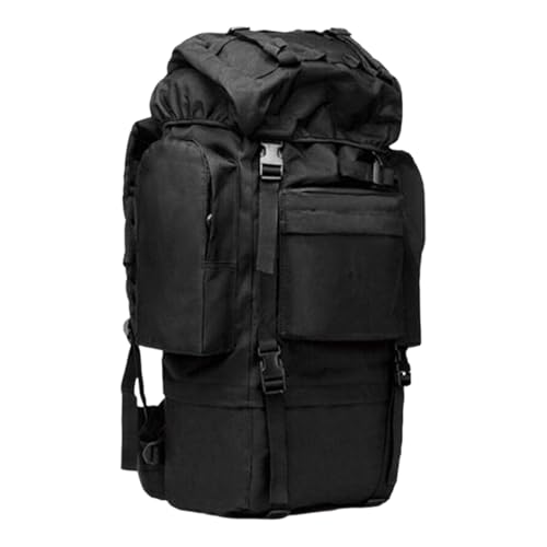 Milageto Extra großer Wanderrucksack, Tagesrucksack 70 l für Herren, wasserabweisender Camping-Rucksack für Outdoor-Sport, Trekking, Jagd, Schwarz von Milageto