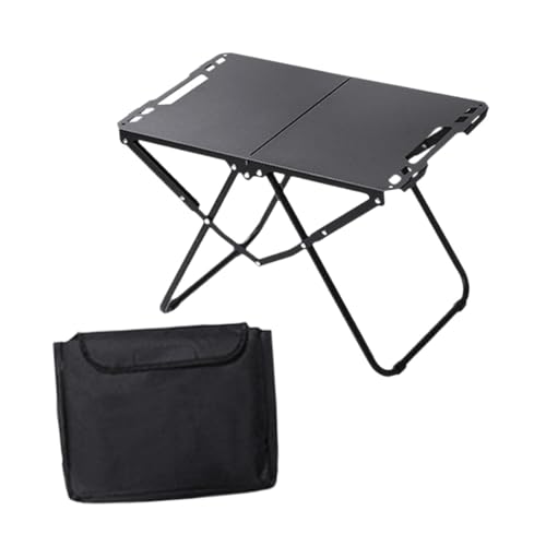 Milageto Klappbare IGT -Tabelle Faltbare Tabelle Robustes multifunktionales tragbares Outdoor -Tischklapptisch für Rucksackcamping -Terrasse, Schwarz von Milageto