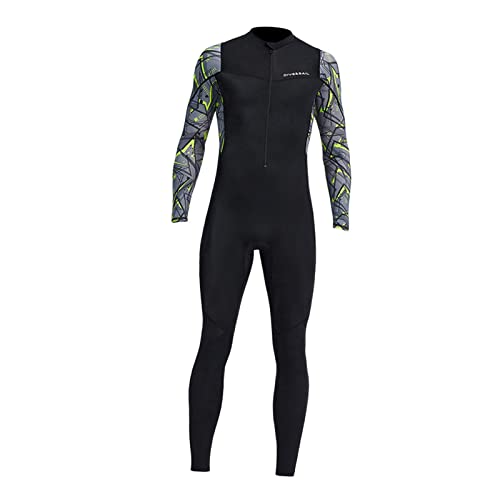 Milageto Premium Men Diving Wetsuit Full Body Front Zipper Diving Rash Guards UV Scuba Snorkeling Kayaking Jumpsuit, XXL von Milageto