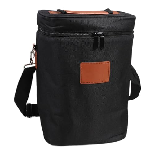 Milageto Rote Ratafia Isoliertasche Lunchtasche zum Aufbewahren von 4 Flaschen Ratafia Vielseitige isolierte Kühltasche Tasche Ratafia Crossbag für Party, Schwarz von Milageto