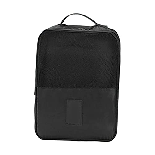 Milageto Schuhtasche mit doppeltem Reißverschluss, Gepäck, Schuhe, Organizer, multifunktional, wasserdicht, Koffer, staubdicht, Reise-Schuhtasche für Camping, Schwarz von Milageto