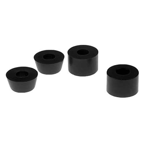 Milageto Skateboard High Elastic PU Longboard Truck Bushings Dichtung Shock Pad Fish Plate Zubehör Viele Farben Durometer, Schwarz 100A von Milageto