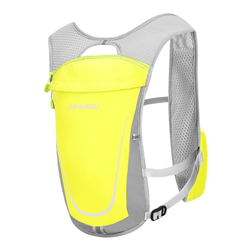 Milageto Trinkrucksack, Laufwasserrucksack, verstellbare Laufweste, leichter atmungsaktiver Trinkrucksack , Gelb von Milageto