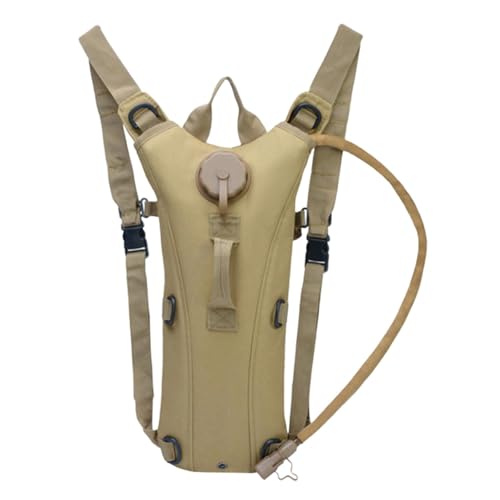 Milageto Trinkrucksack Wasserrucksack Oxford-Stoff Eva Wasserdichter Wasserbeutel Rucksack Tagesrucksack für Camping Reiten Klettern im Freien, Khaki von Milageto